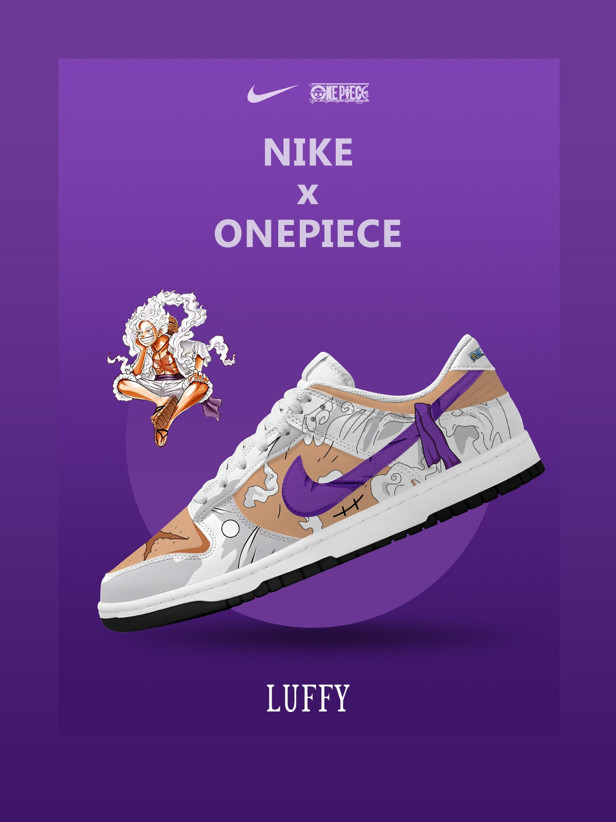 Monkey D. Luffy V.6 Custom Dunk Sneakers