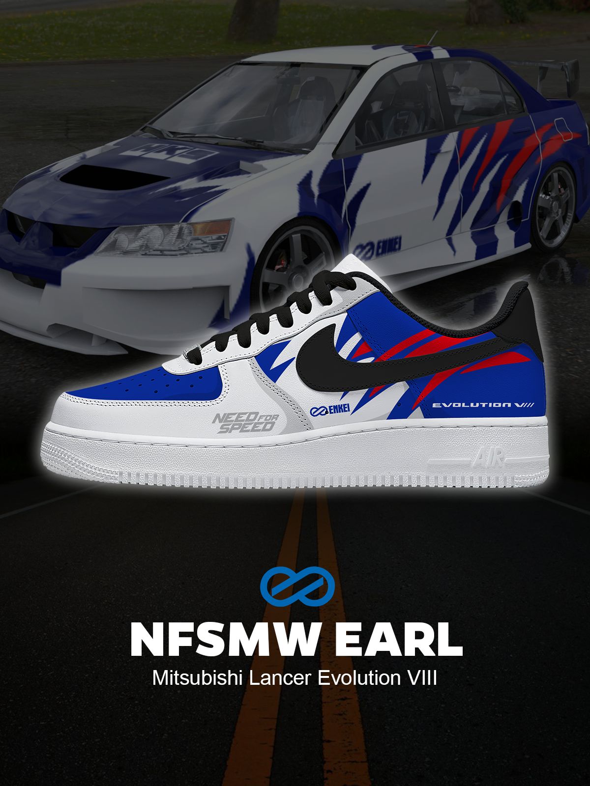 Personalized Earl Lancer Evolution VIII Sneakers For Women and Men