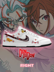 Okarun and Momo V.1 Custom Court-Low Sneakers