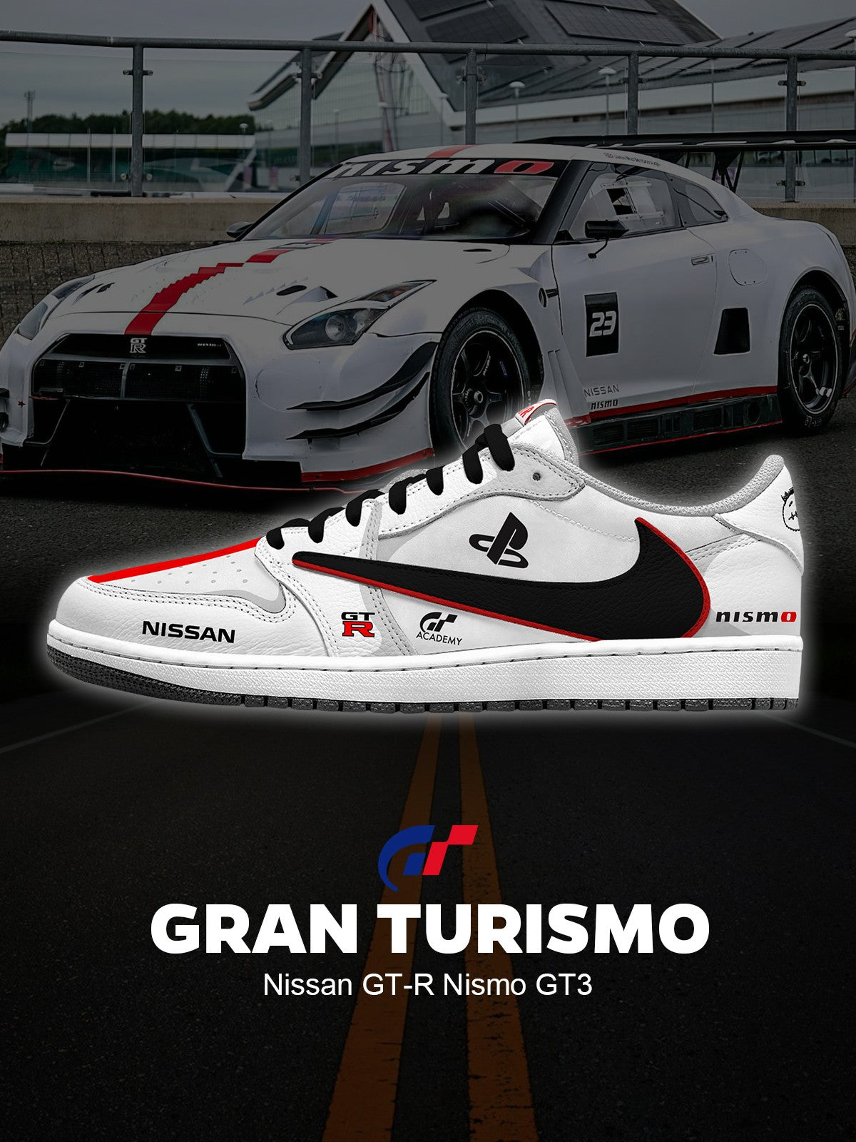 GT-R Nismo GT3 V.1 Custom TS Sneakers