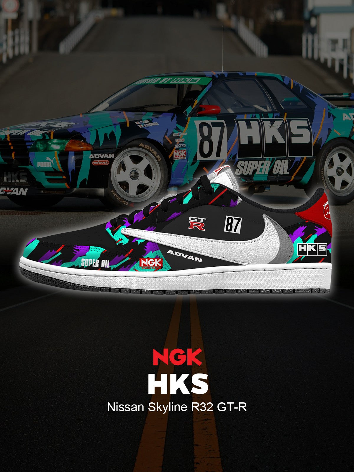 HKS Skyline R32 GT-R V.1 Custom TS Sneakers
