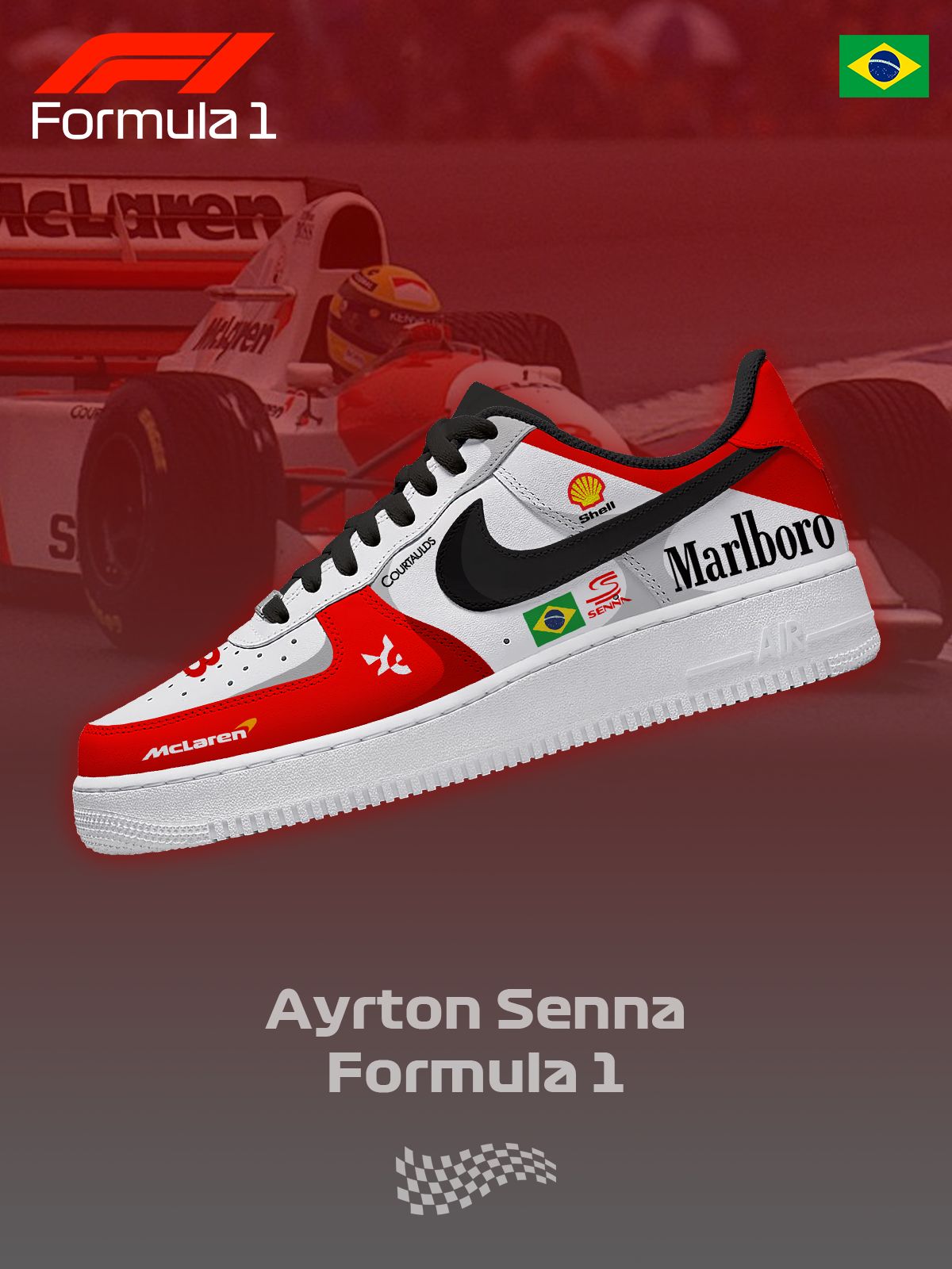 Personnalisez les baskets Senna F.1 pour femmes et hommes