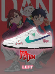 Okarun and Momo V.1 Custom Court-Low Sneakers