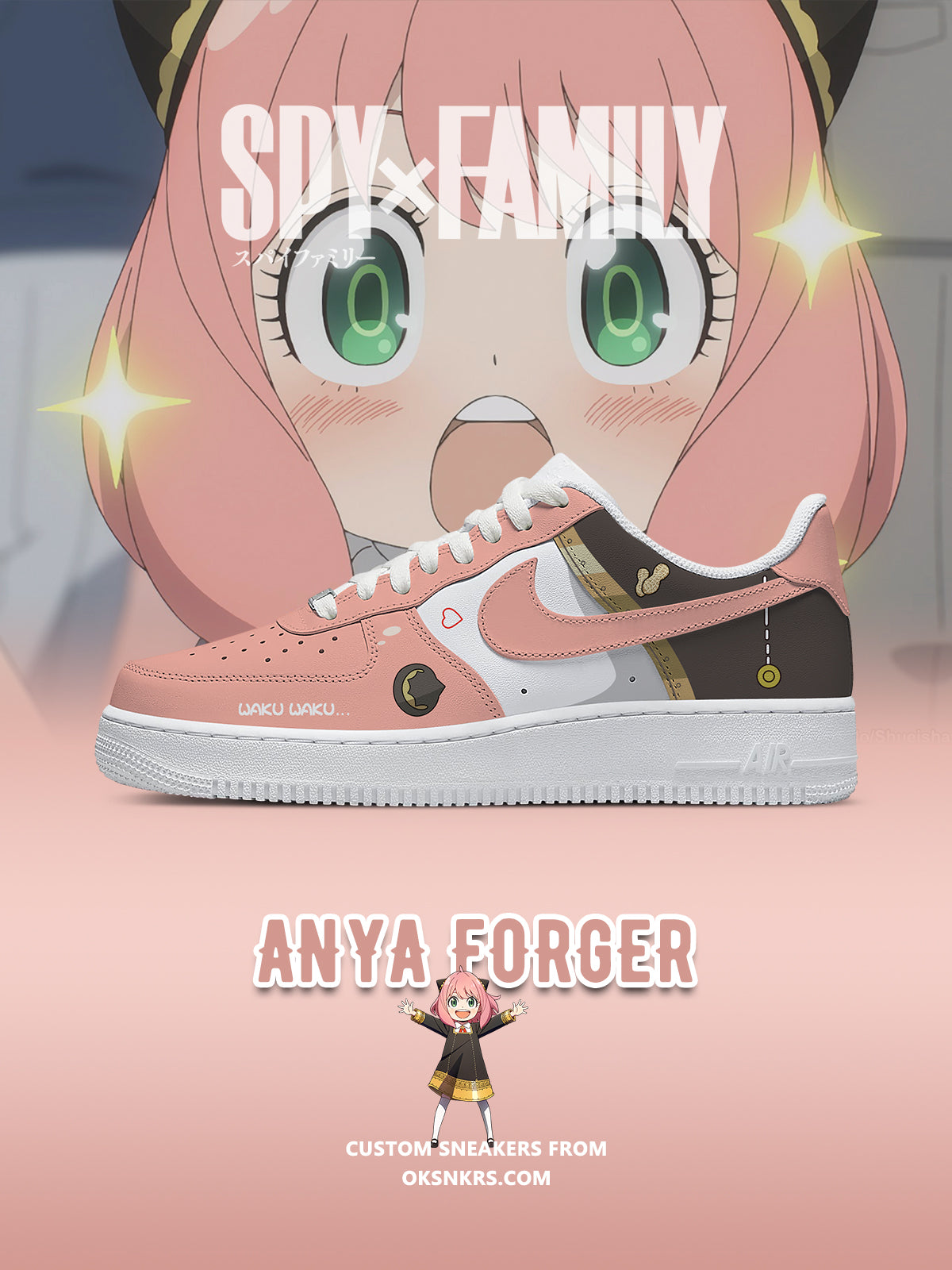 Anya Forger Custom Sneakers