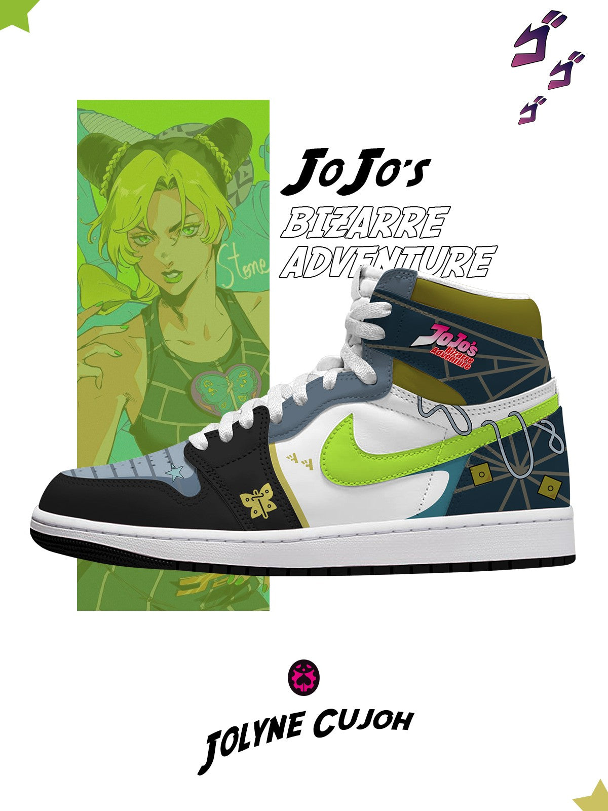 Jolyne Cujoh V.1 High-Top-Sneakers nach Maß