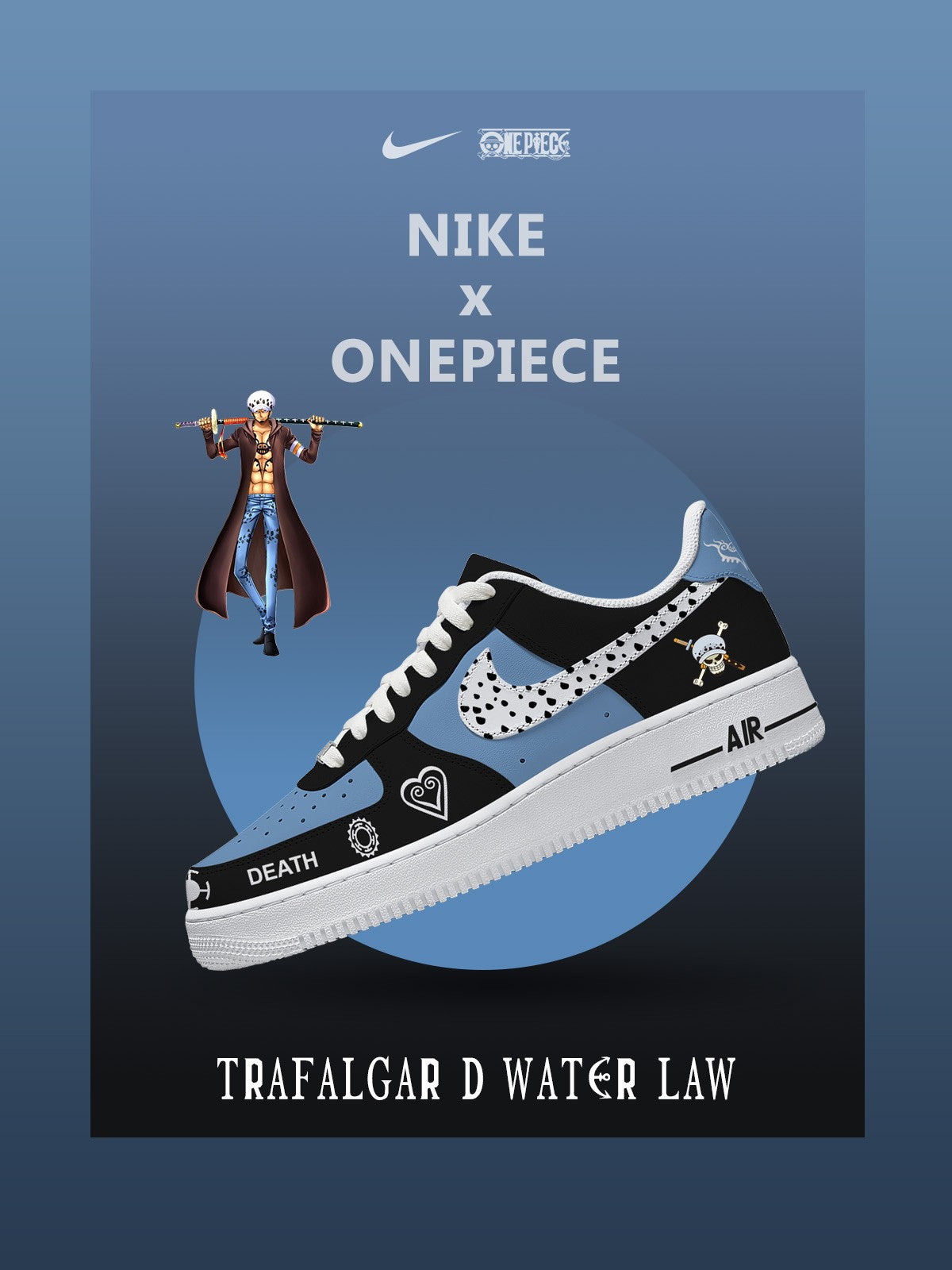 Trafalgar D. Water Law V.1 Custom Sneakers
