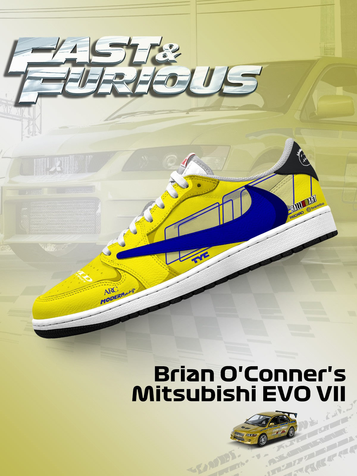 Brian O'Conner's EVO VII V.1 Custom TS Sneakers