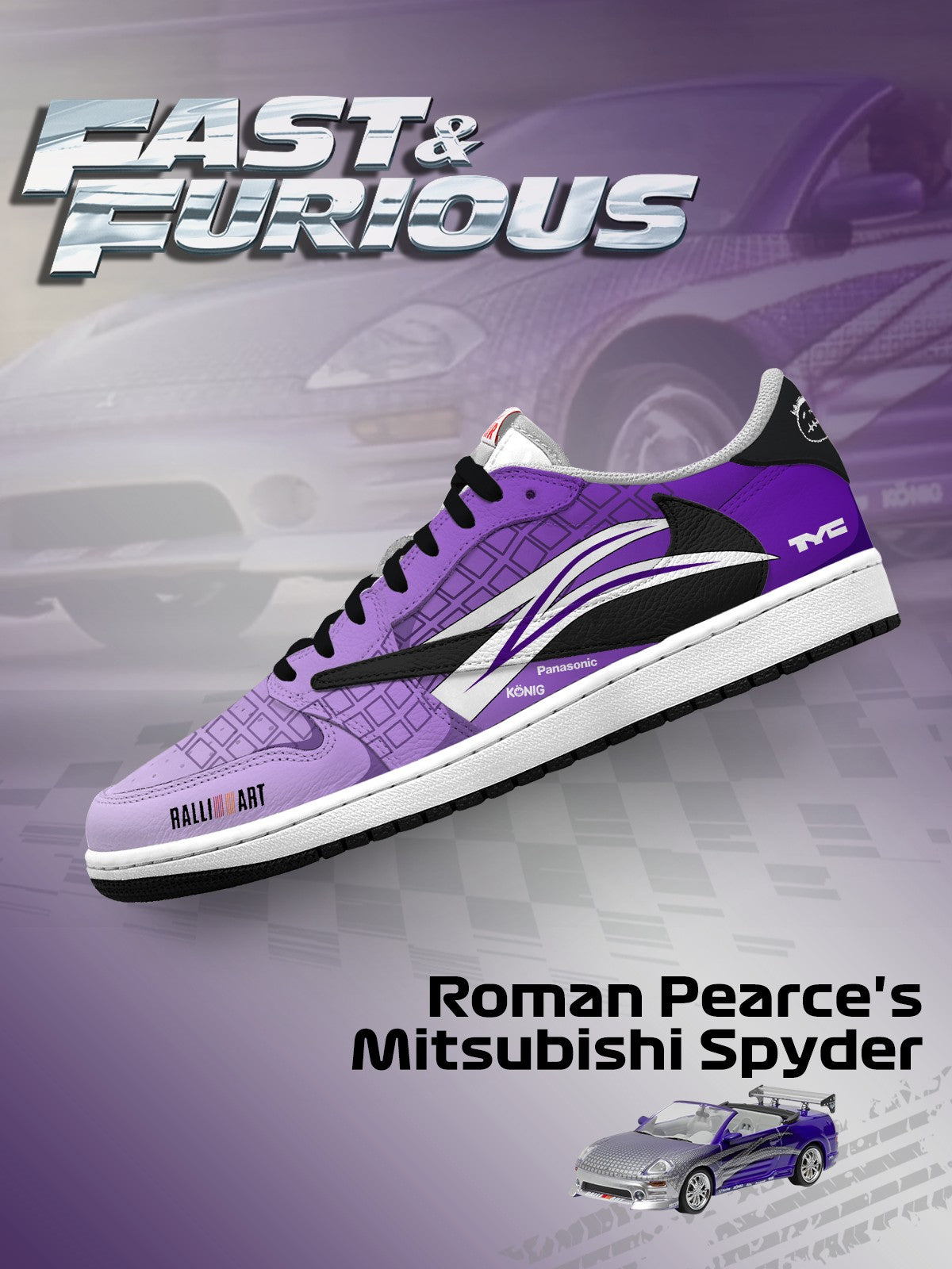 Roman Pearce's Spyder V.1 Custom TS Sneakers