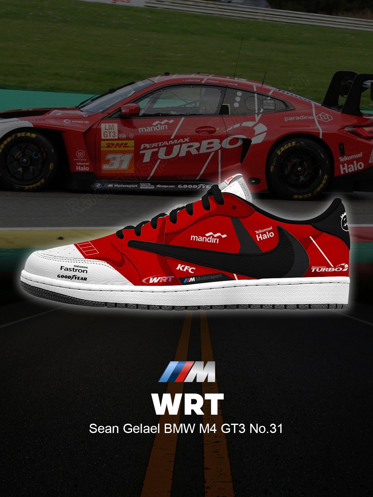 WRT Sean Gelael M4 GT3 No.31 V.1 Custom TS Sneakers