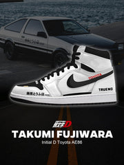 Takumi Fujiwara's AE86 V.1 High-top Custom Sneakers