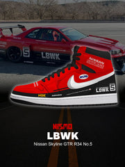 Skyline GTR R34 No.5 V.1 High-top Custom Sneakers