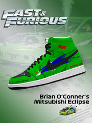 Brian O'Conner's Eclipse V.1 High-top Custom Sneakers