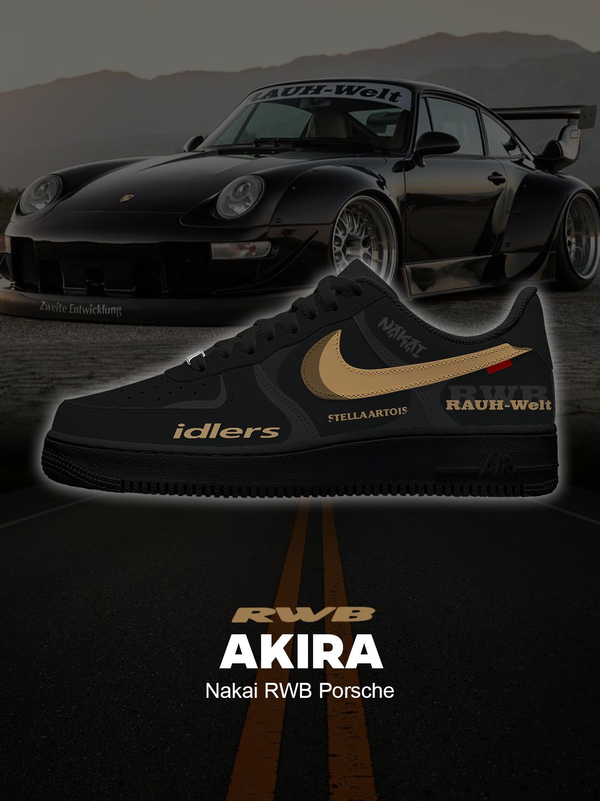Personnalisez les chaussures Akira Nakai RWB pour femmes et hommes