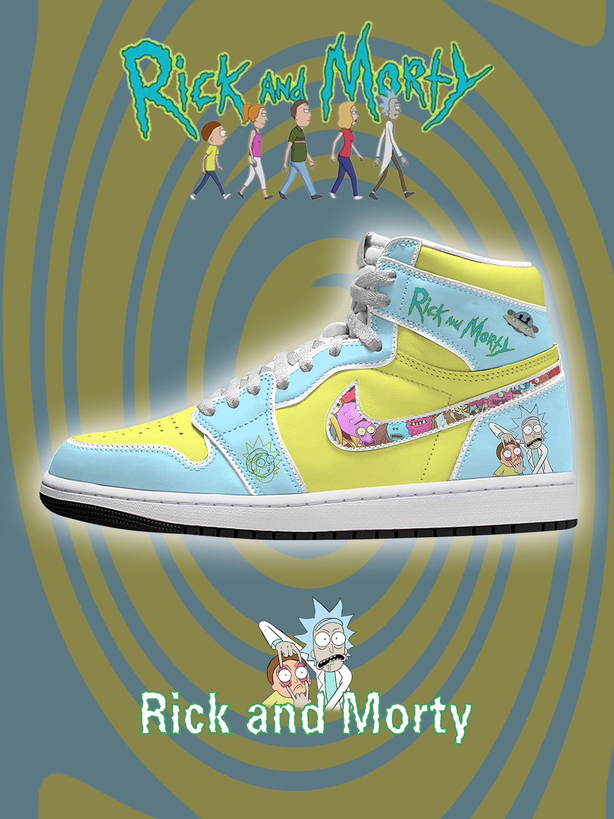 R and M V.1 High-top Custom Sneakers