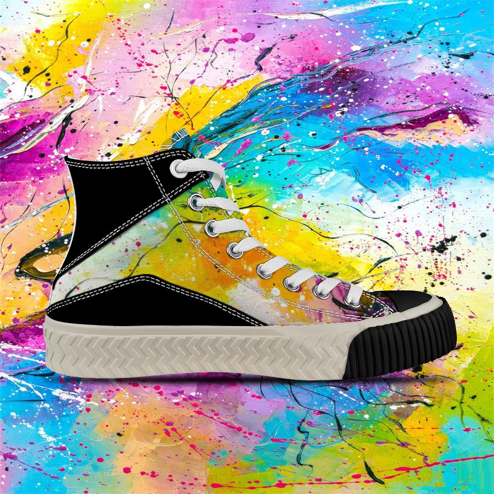 Discounted Rainbow Splashes Shoes Exclusive Design
