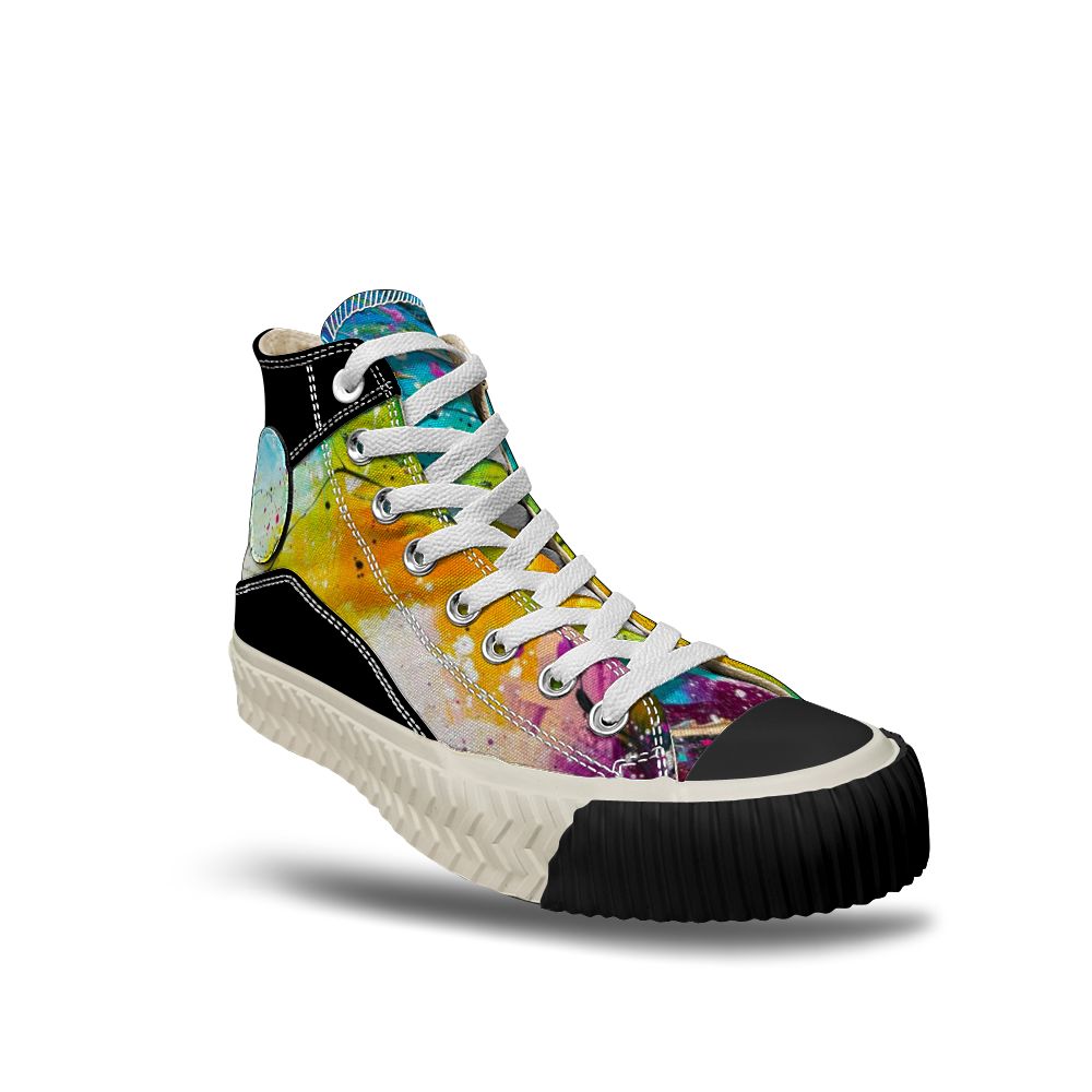 Discounted Rainbow Splashes Shoes Exclusive Design