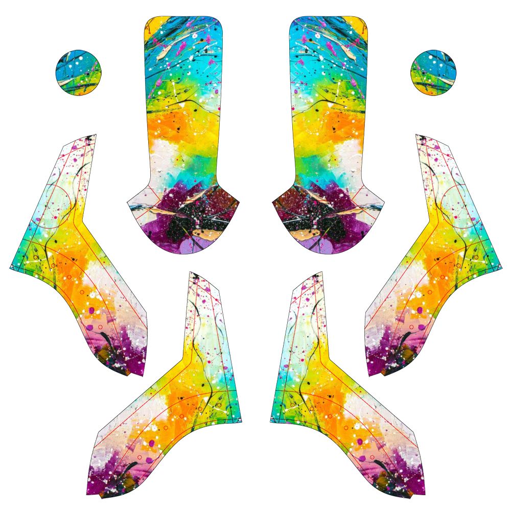 Discounted Rainbow Splashes Shoes Exclusive Design
