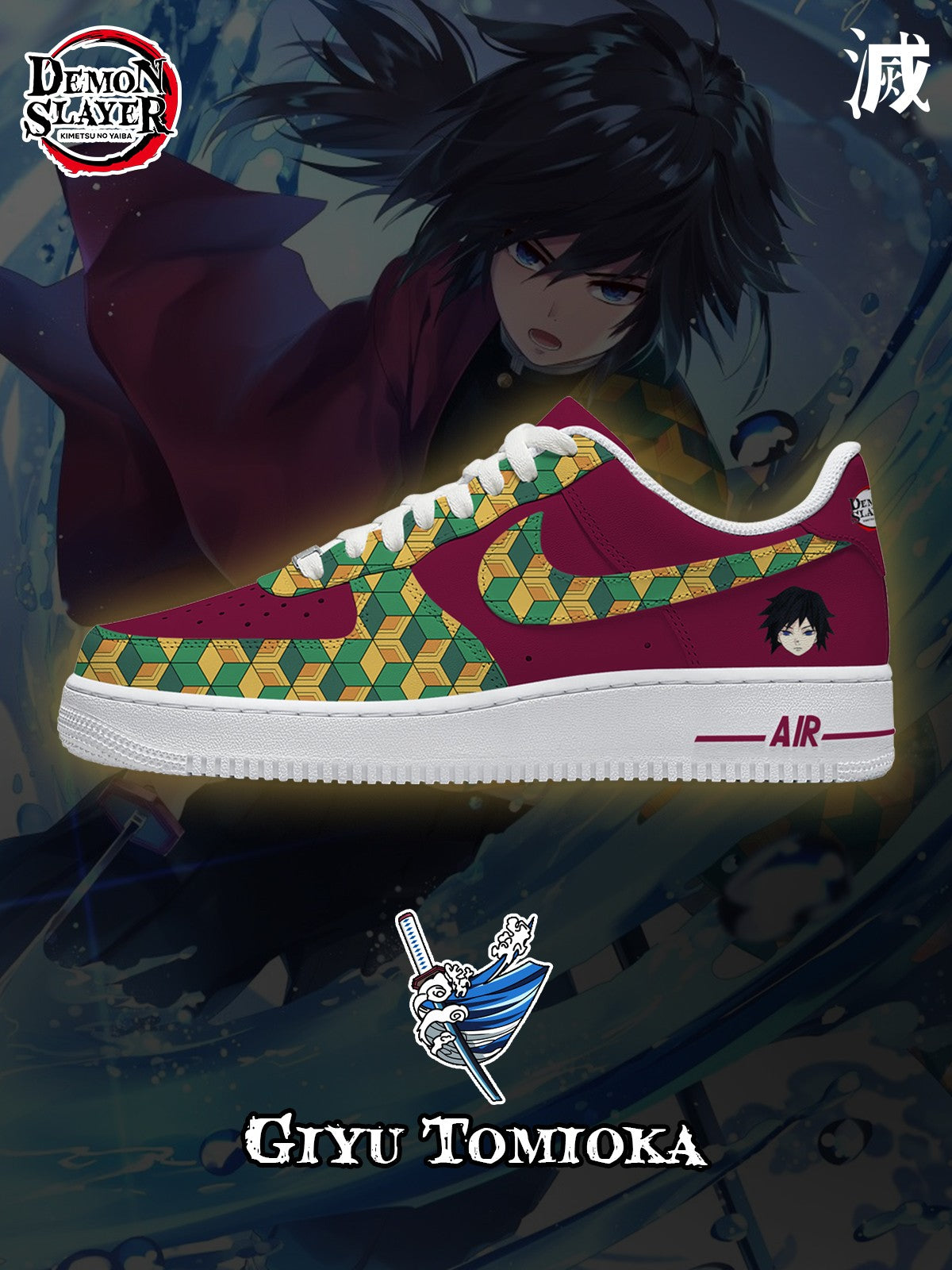 Giyu Tomioka Custom Sneakers