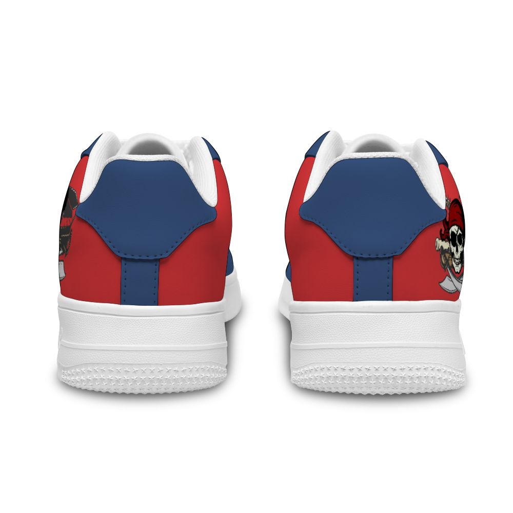 Benutzerdefinierte rote Bule Piraten Sneakers für Frauen und Männer
