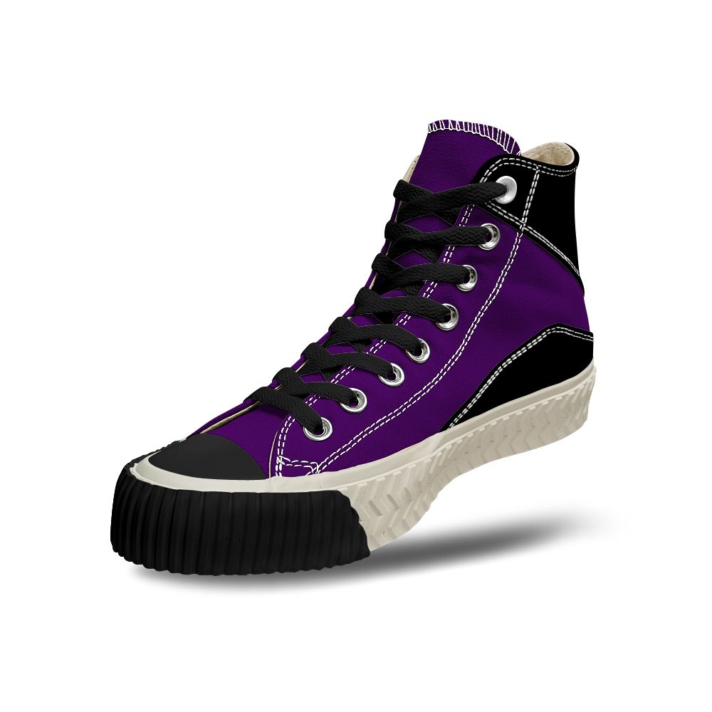 Classic Purple Black Shoes In Stock