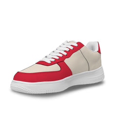 Customize Red White Skull Sneakers For Women and Men