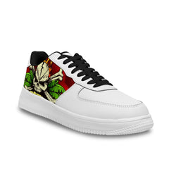 Personalisierte weiße Schuhe mit Totenkopf für Damen und Herren