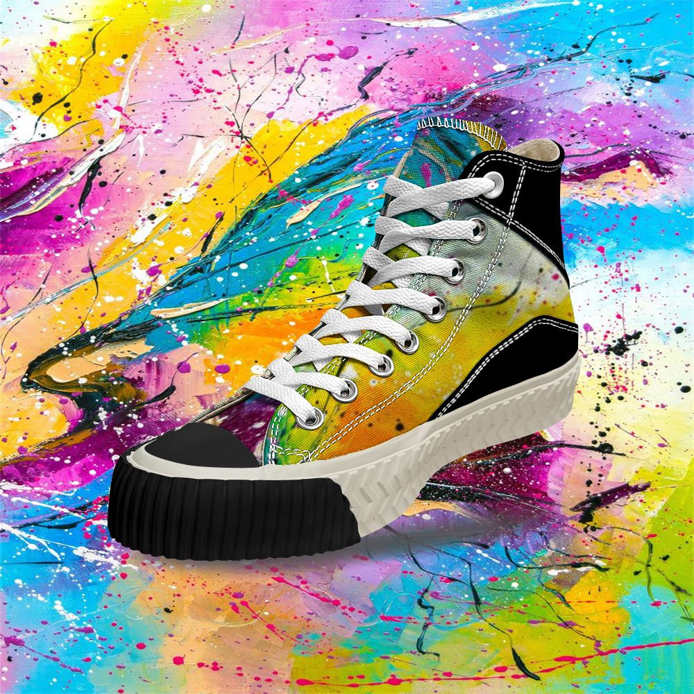 Discounted Rainbow Splashes Shoes Exclusive Design