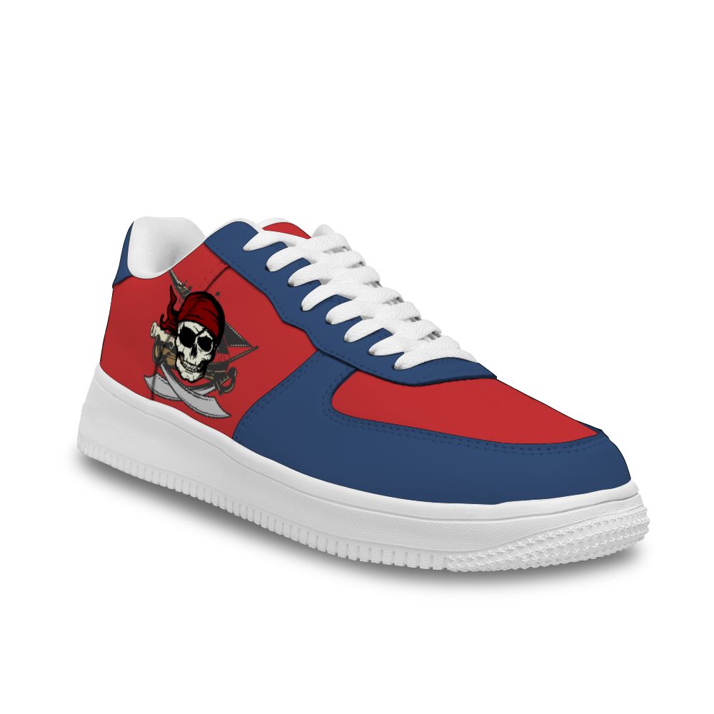Benutzerdefinierte rote Bule Piraten Sneakers für Frauen und Männer