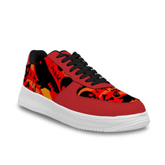 Passen Sie rote Hintergrund Hai und Totenkopf Sneakers für Frauen und Männer an